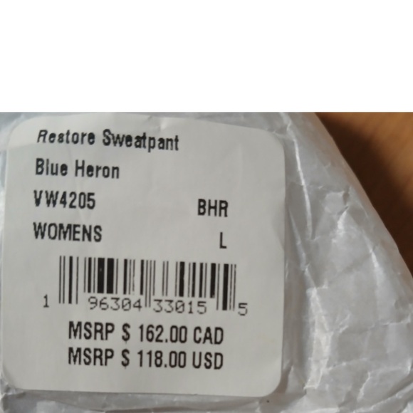 VUORI RESTORE SWEATPANTS SIZE LARGE NWT BLUE HERON - Picture 8 of 8